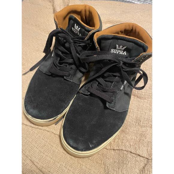 Supra black lace up sneakers size 8 - Picture 3 of 8